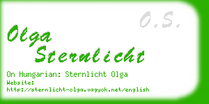 olga sternlicht business card